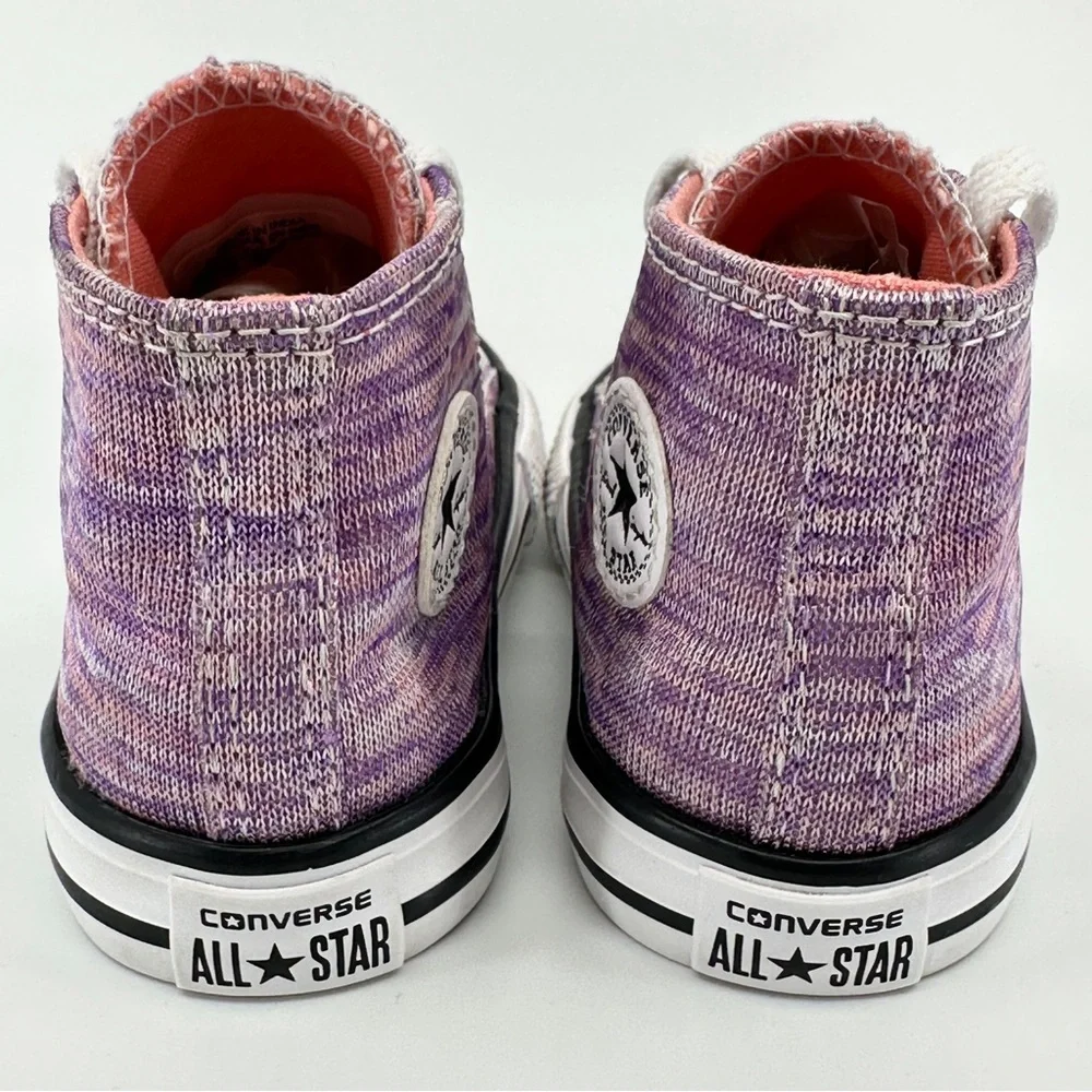 Converse Kids CTAS HI All Star High Top Bright Violet Sunblush Size 6 Infant - Picture 3 of 10